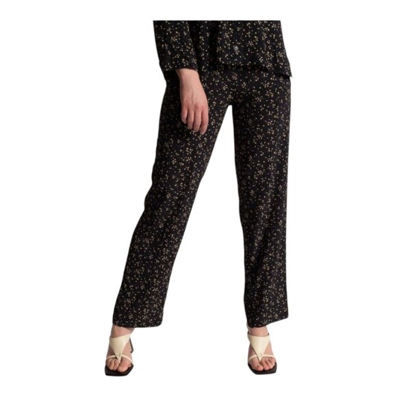 NWT GANNI Ditsy Floral Straight Leg Pull-on Pants Prairie Women's 44 / US 14 - Picture 1 of 10